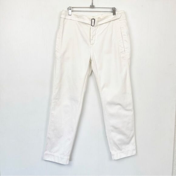 Isabel Marant Cream Straight Leg Pants matching belt and pockets Size 8 - Picture 11 of 11